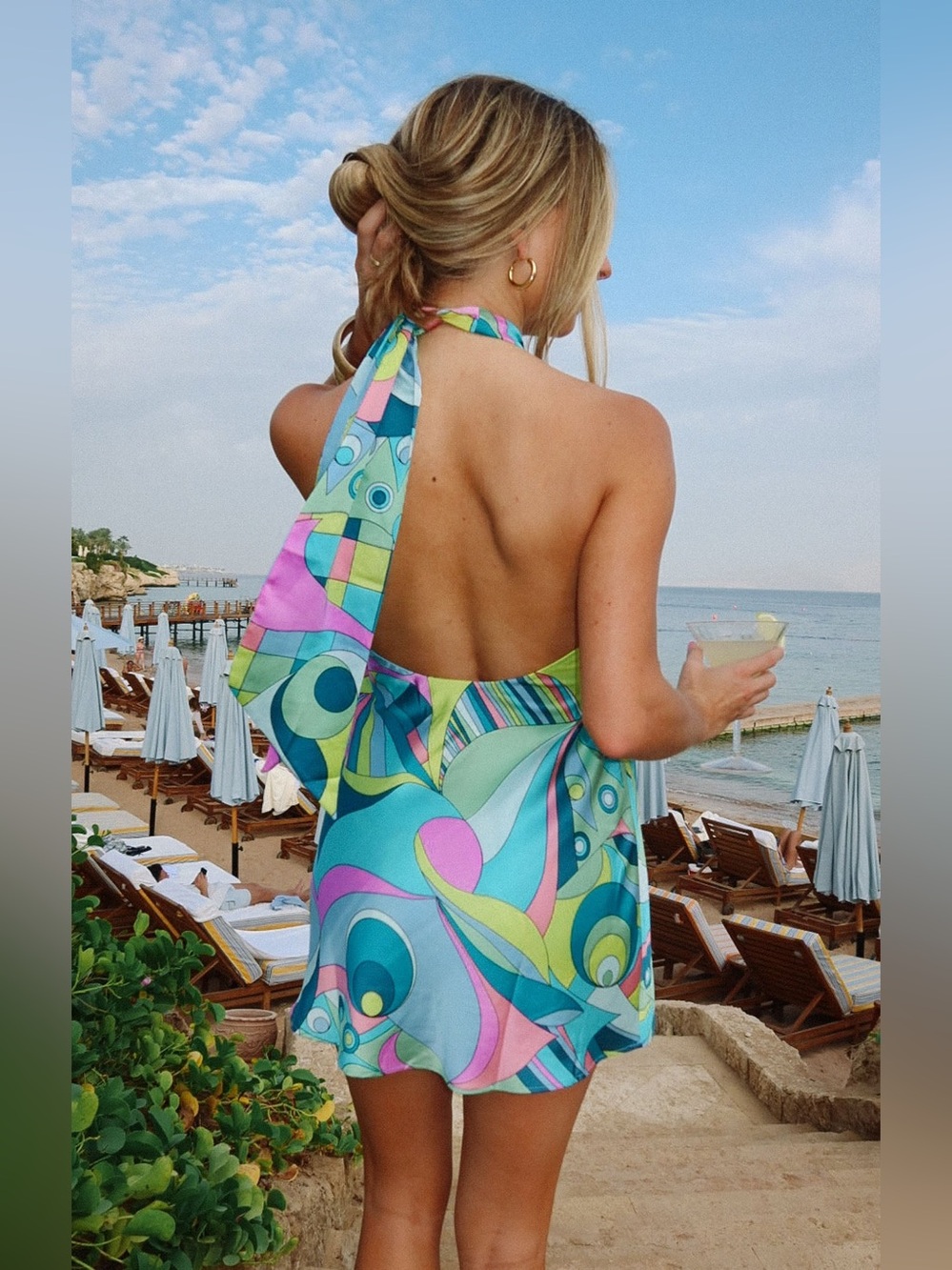 SHOW ME YOUR MUMU JASMINE TIE MINI DRESS Go Go Satin Size S Retro 70s Vacation